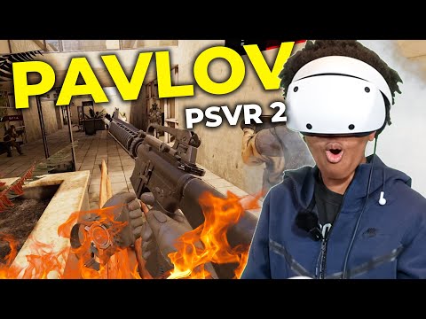 HELP I'M SCARED!! Playing PAVLOV PSVR 2 For The First Time MTG GAMING - YouTube