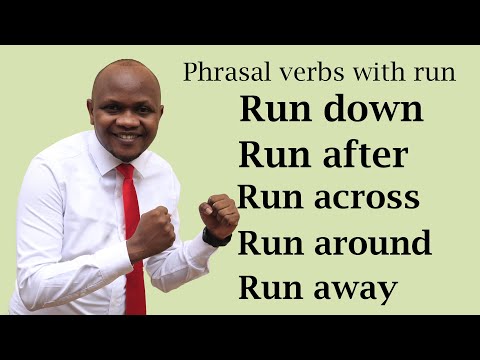 Speak English fluently: ihutire kumenya imvugo zijyana na " phrasal verbs with run".