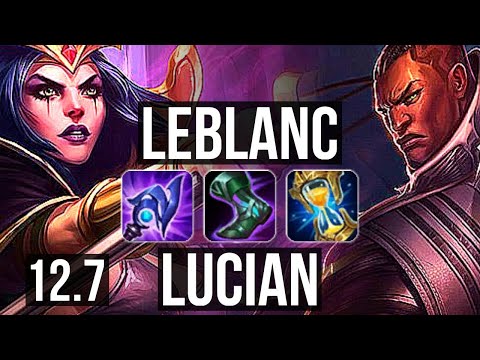 LEBLANC vs LUCIAN (MID) | Rank 2 LeBlanc, 15/2/11, 7 solo kills, Legendary | EUW Challenger | 12.7