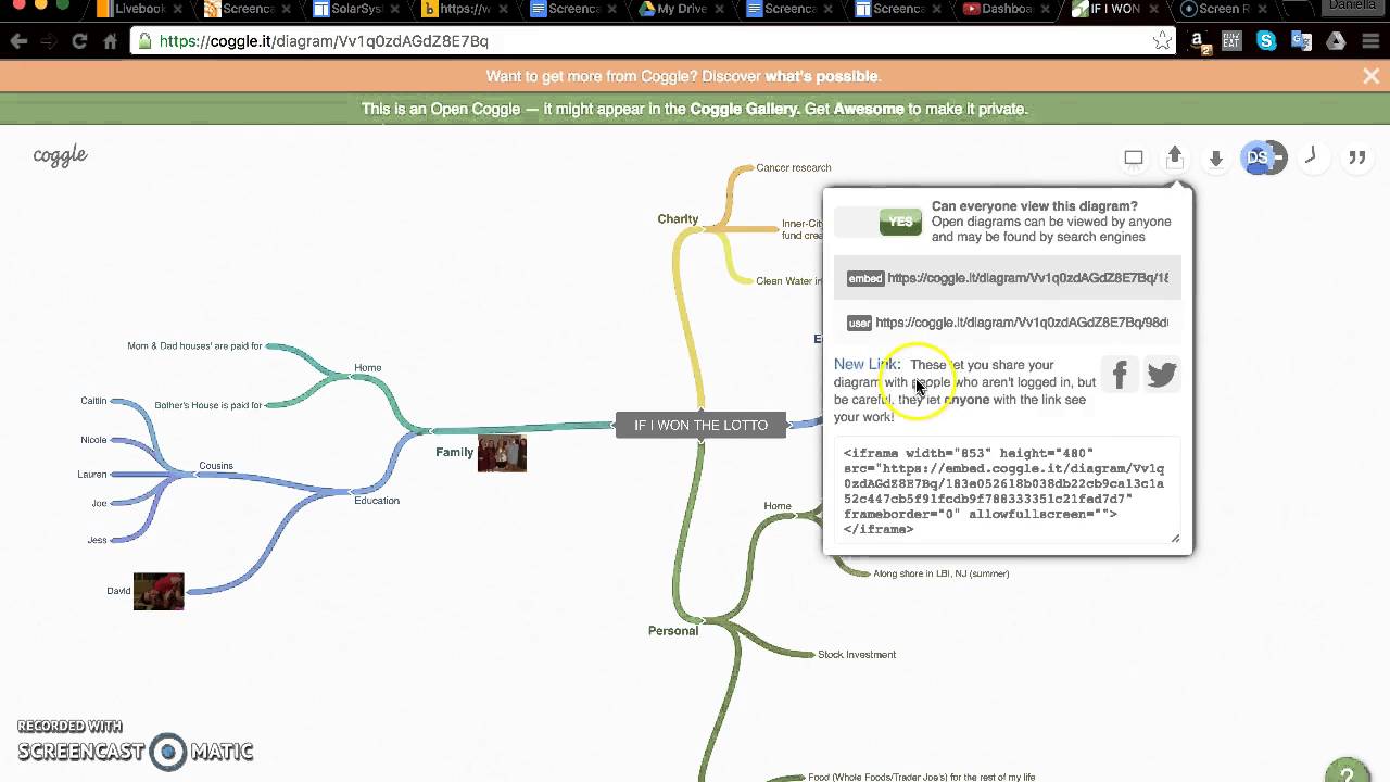 How to share a Coggle