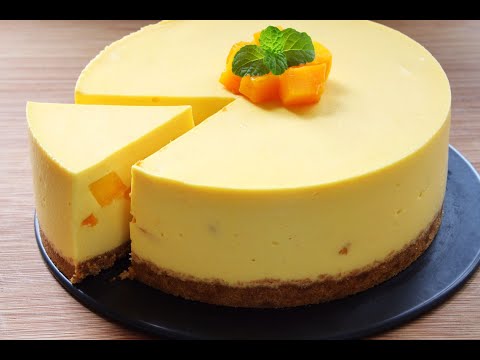 No-Bake Mango Mousse Cake