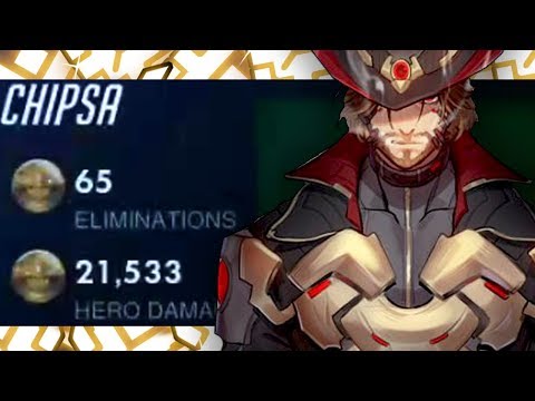 65 ELIMS - CHIPSA DOMINATING AS MCCREE?! [ OVERWATCH SEASON 21 TOP 500 ]