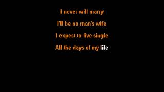 Linda Ronstadt -  I Never Will Marry - clay wood karaoke