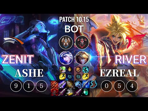 HLE Zenit Ashe vs TLN River Ezreal Bot - KR Patch 10.15