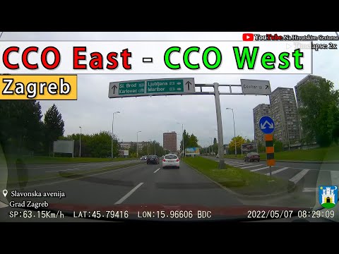 Vožnja kroz Zagreb: Od CCO East do CCO West (Slavonska i Zagrebačka avenija)