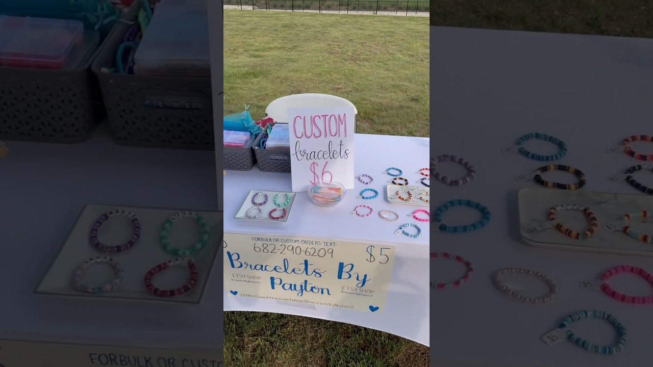 Bracelet Selling Stand! #bracelet #etsyshop #beadedbracelets