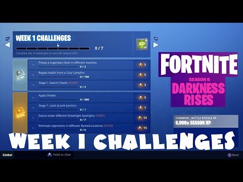 (Chapter 1) ALL Week 1 Challenges Guide - Fortnite Battle Royale Season 6 (2018)