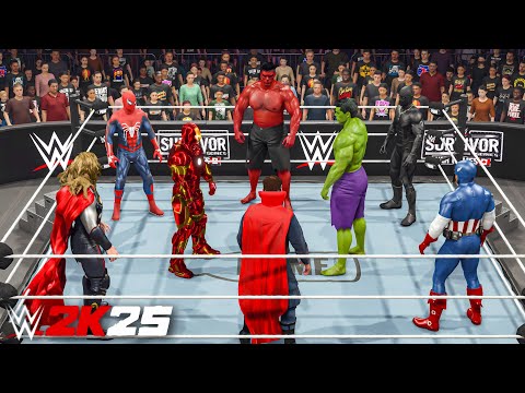 I Put All Avengers in Battle Royale Match - WWE 2K25