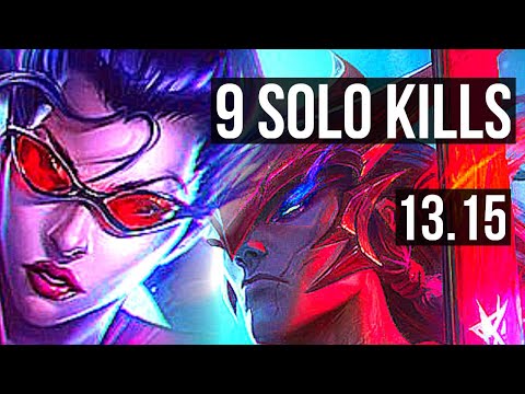 VAYNE vs YONE (TOP) | 9 solo kills, 2.5M mastery, 800+ games | KR Master | 13.15