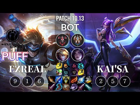 IG Puff Ezreal vs Kai'Sa Bot - KR Patch 10.13