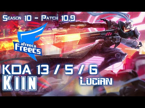 AFs Kiin LUCIAN vs RENEKTON Top - Patch 10.9 KR Ranked