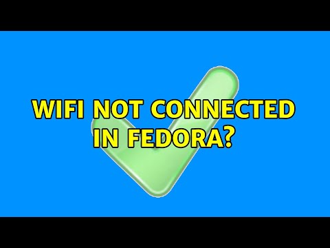 Wifi not connected in fedora?
