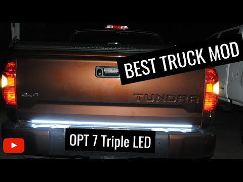 BEST TRUCK MOD Redline OPT 7 Triple LED Tailgate Bar Installation [4K]