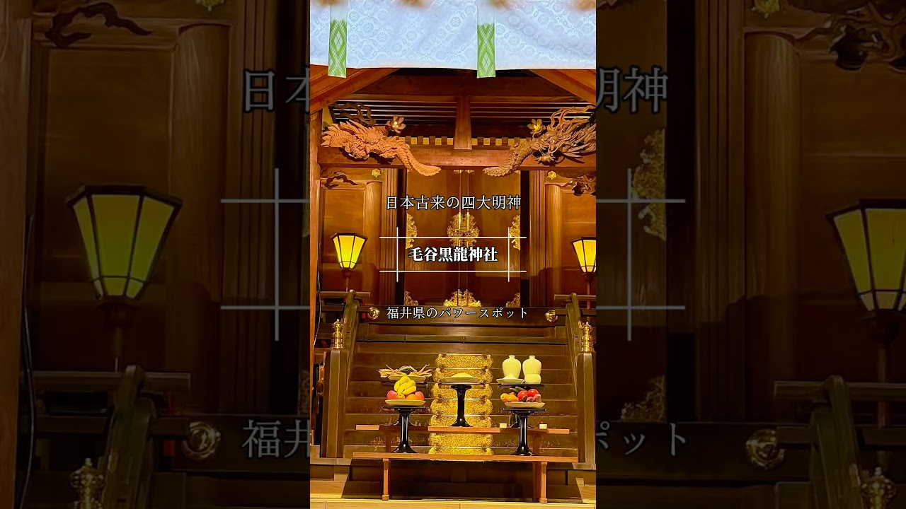 福井県の最強パワースポット　　【毛谷黒龍神社】　　　　　　　　福井県の美しい桜スポット