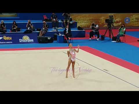 Sara LLana (ESP) hoop - 2018 worlds Sofia qualifs