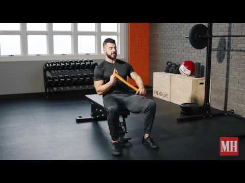 Wide grip band rows