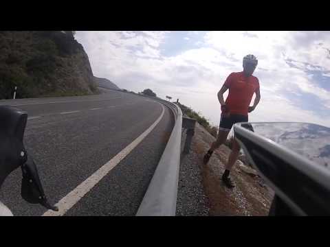 Cycling a very nice part of N-340 in Spain