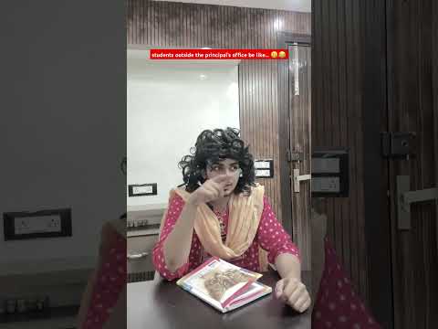 students outside the principal’s office be like… 🤐😂 | Hassu #funnyshorts #relatable #studentlife