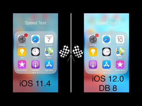 iPhone 5s - iOS 11.4 (Left) vs iOS 12 Developer beta 8 (Right)