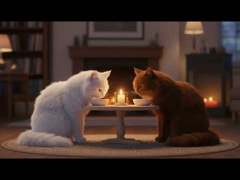 A quite story about two cats , with relaxing sounds