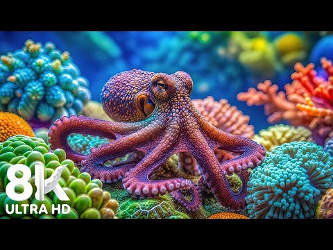 Peaceful Aquarium 4K 🐠 Vibrant Tropical Fish & Coral Reef with Gentle Ocean Sounds for Sleep