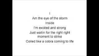 Eye of the storm - Lyrics
