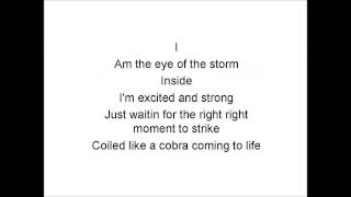 Eye of the storm - Lyrics