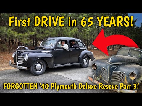 First DRIVE in 65 YEARS! FORGOTTEN '40 Plymouth Deluxe Rescue Part 3!