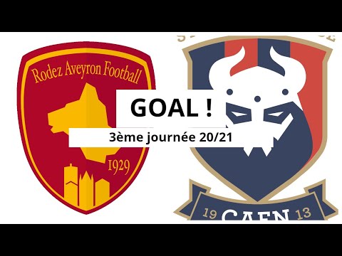 Rodez AF - Caen [0-(1)] GOAL 3' (Nicholas Gioacchin) 3ème journée 2020/21