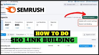 Link Building Strategy With SEMRush | Boost SEO Performance with Backlink | Backlink Analysis Tools