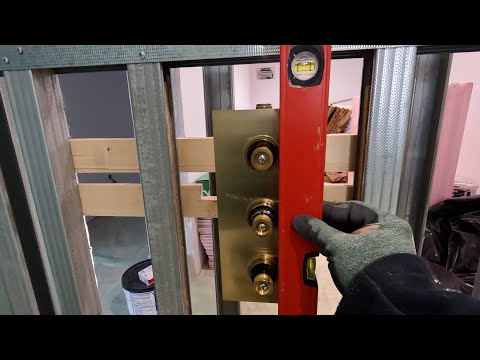 Concealed shower mixer valve installation