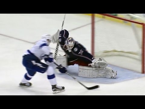 Korpisalo slides to his left to deny Killorn
