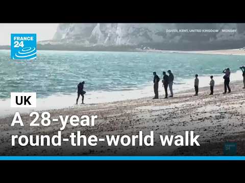 Brit adventurer back on UK soil after 28-year round-the-world walk