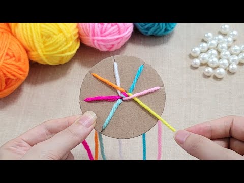 It's SO Beautiful!! Unique flower craft ideas with wool - New hand embroidery amazing trick - DIY