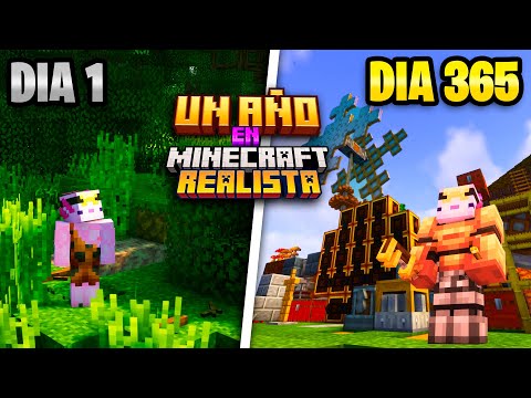 ✅Un AÑO en MINECRAFT REALISTA! || Pelicula completa