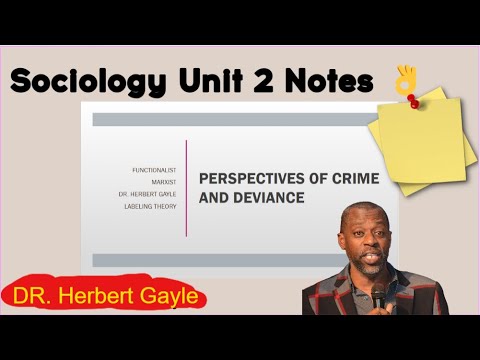Cape Sociology Perspectives of Crime and Deviance I Lessen 4 I SLC