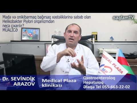 Qastritə səbəb olan Helicobacter pylori mikrobu. Dr.Sevindik Arazov.