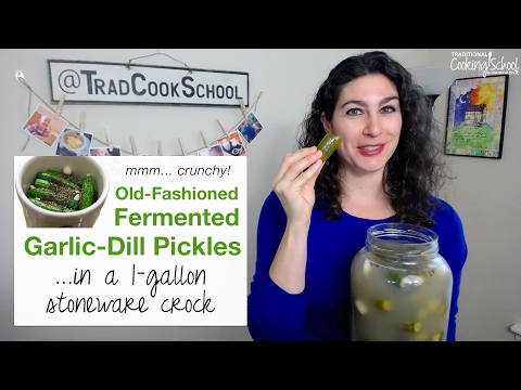 How To Make Old-Fashioned Crunchy Fermented Garlic-Dill Pickles In A 1-Gallon Stoneware Crock