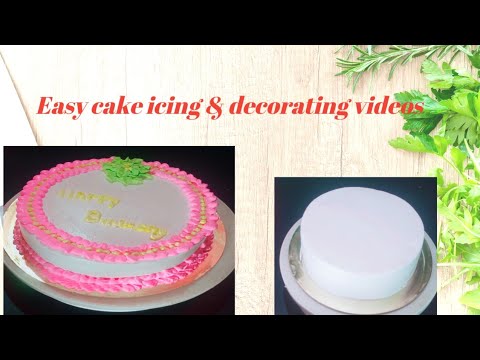 Easy cake icing and decorating video....