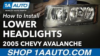 2002-2006 Avalanche & 2003-2004 Silverado Headlight, Park Lamp, and Fog ...