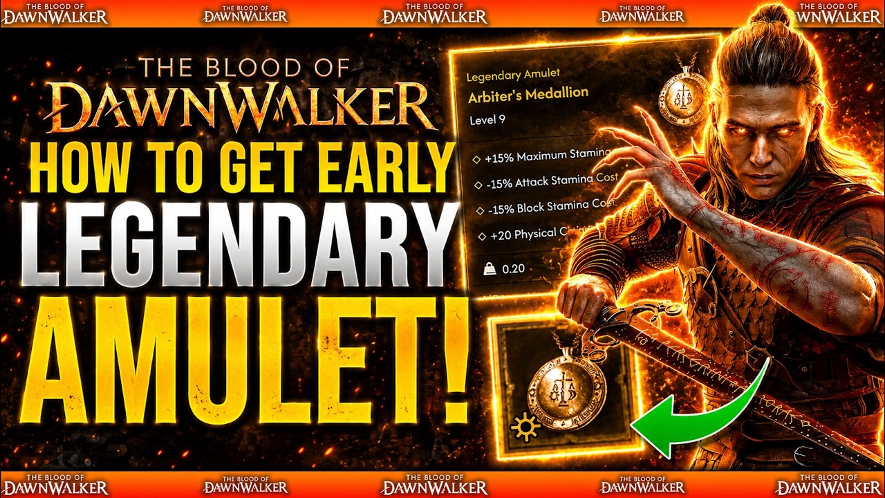 The Blood Of Dawnwalker How To Get EARLY OP LEGENDARY AMULET - How To Get Arbiter's Medallion Guide