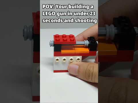 Building a Mini LEGO Pistol that Shoots in under 23 seconds! #shorts