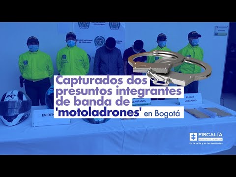 Capturados dos presuntos integrantes de banda de 'motoladrones' en Bogotá