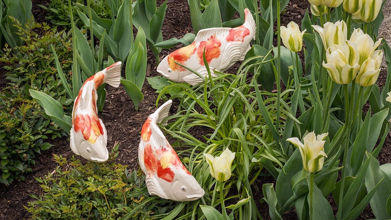 Fish in the Garden | Swimming Koi Sculptures