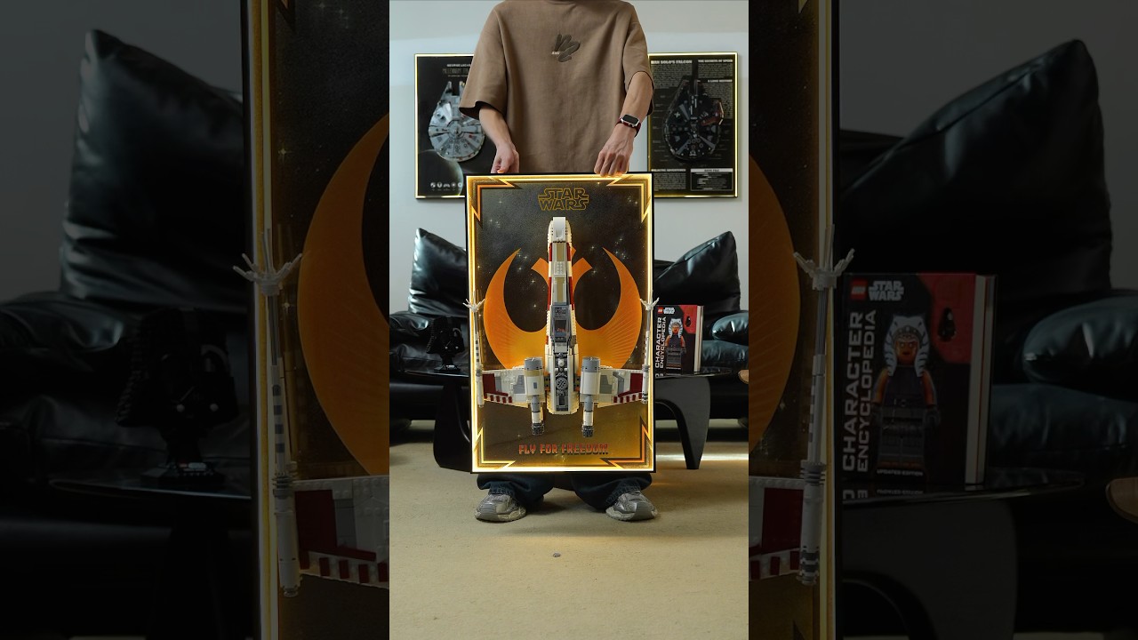 The best display frame for Star Wars X-Wing! #lego #legodisplay #legoframe #legostarwars #xwin