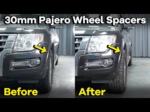 Mitsubishi Pajero 30mm Wheel Spacers Before and After - BONOSS 4x4 V80/V90/V98 Shop