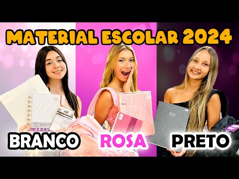COMPRANDO MATERIAL ESCOLAR 2024 - Amanda Nathanry, Bia e Kathlyn