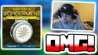 *OMG* I WON WHITE WONDERMENT WHEELS!! ( Secret Santa Crate Trade Up in Rocket League )