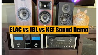 Video thumbnail for Sound Demo: ELAC Debut 3.0 DB63 vs KEF Q350 vs JBL Studio 630 by Forensic Audio