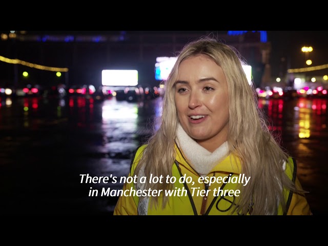 Watch: Immersive drive-in cinema brings Christmas cheer to Manchester